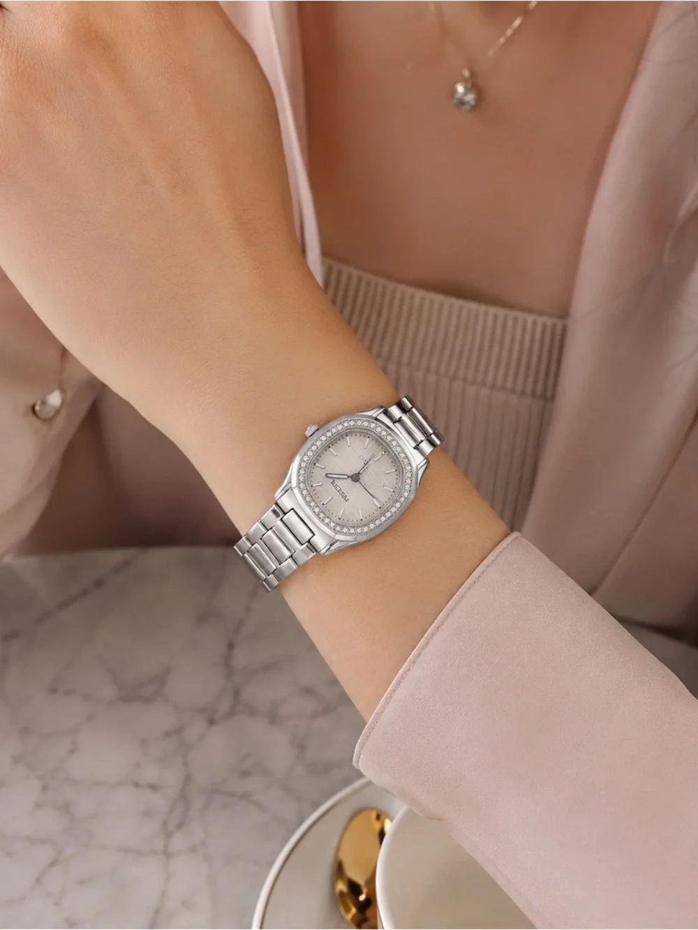 NEW Invicta Wildflower Women’s Silver Crystal Watch Gift Set – 32mm